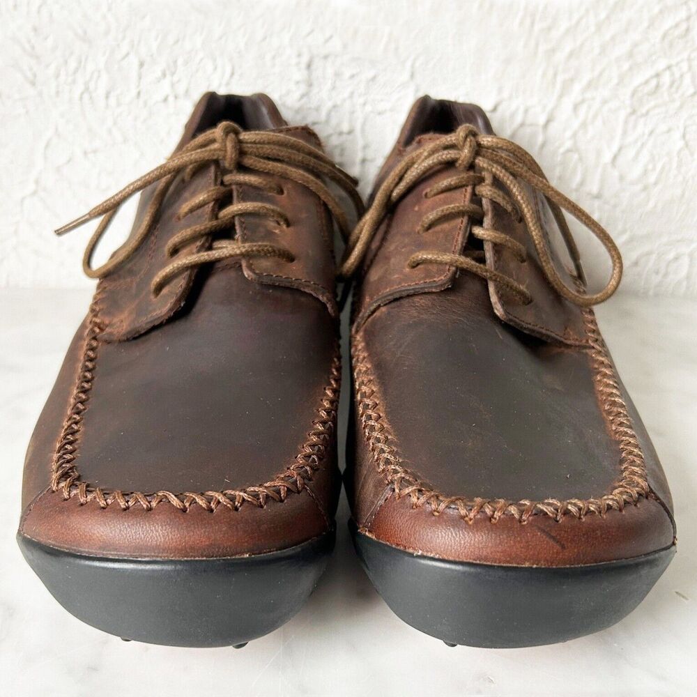 Wolverine Moccasin Toe Lace-Up Oxfords Men's 7.5 EW Brown Leather Shoes